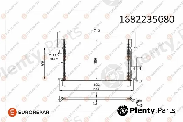 Eurorepar 1682235080 — Condenser, air conditioning