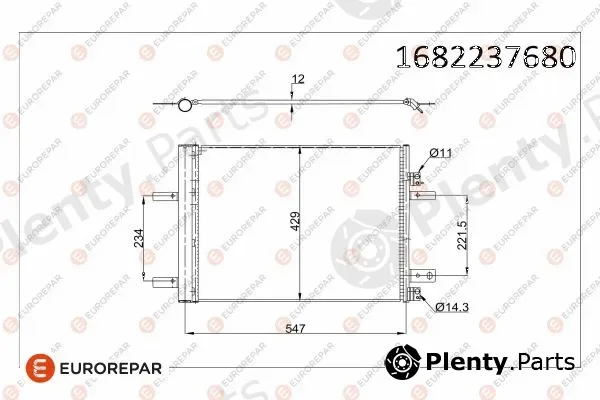 Eurorepar 1682237680 — Condenser, air conditioning