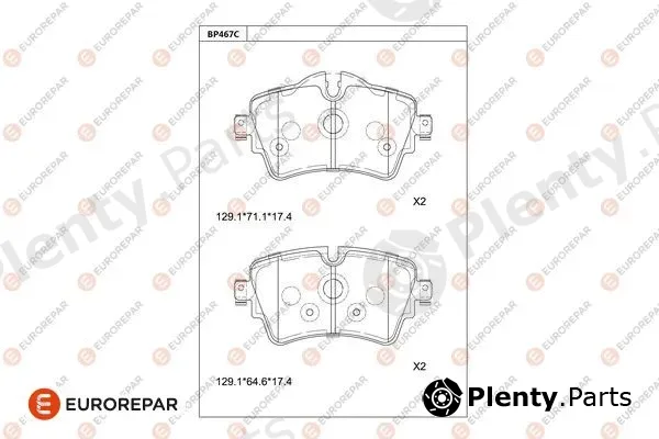 Eurorepar 1681249980 — Brake Pad Set, disc brake