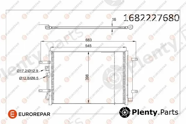 Eurorepar 1682227680 — Condenser, air conditioning