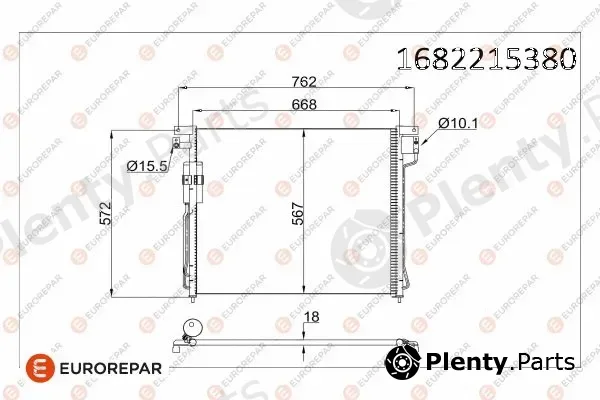 Eurorepar 1682215380 — Condenser, air conditioning