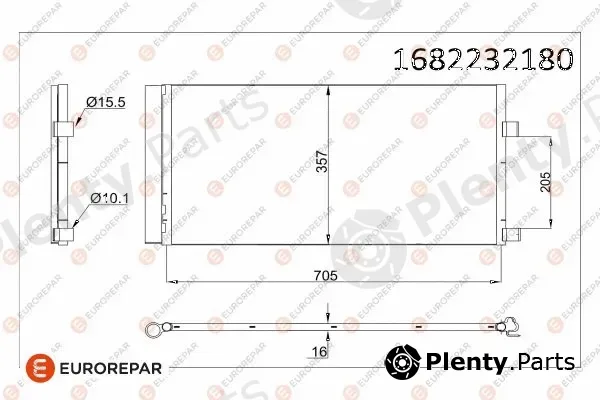 Eurorepar 1682232180 — Condenser, air conditioning