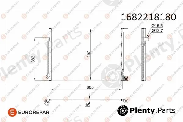 Eurorepar 1682218180 — Condenser, air conditioning