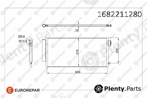 Eurorepar 1682211280 — Condenser, air conditioning