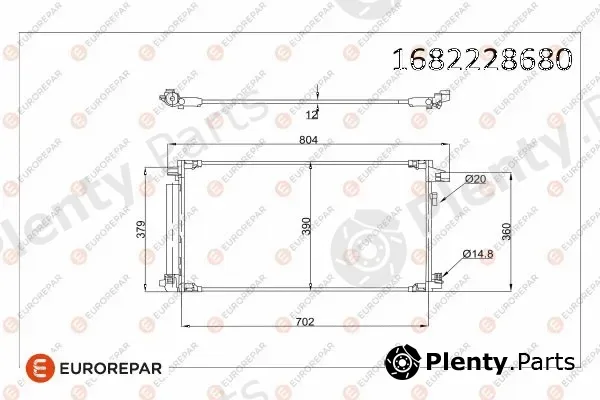 Eurorepar 1682228680 — Condenser, air conditioning