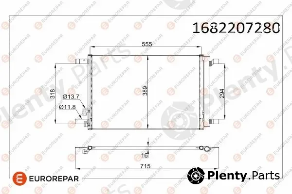Eurorepar 1682207280 — Condenser, air conditioning