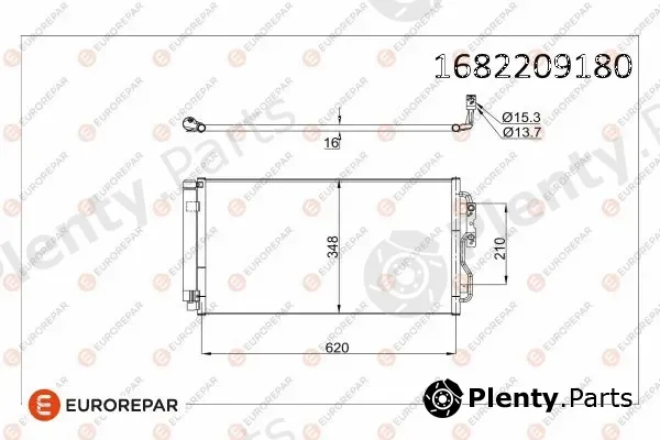 Eurorepar 1682209180 — Condenser, air conditioning