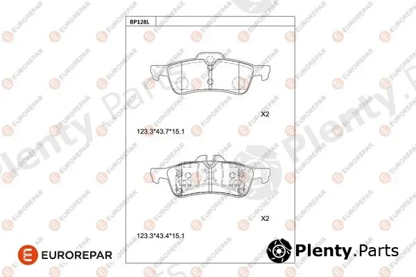 Eurorepar 1681272880 — Brake Pad Set, disc brake