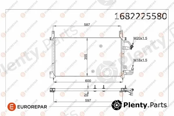Eurorepar 1682225580 — Condenser, air conditioning