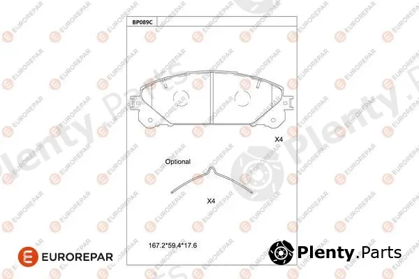 Eurorepar 1681210480 — Brake Pad Set, disc brake