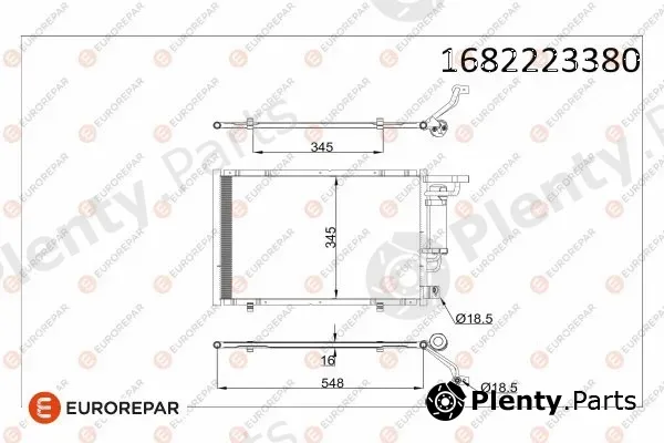 Eurorepar 1682223380 — Condenser, air conditioning