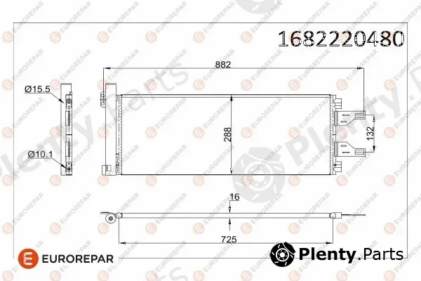 Eurorepar 1682220480 — Condenser, air conditioning