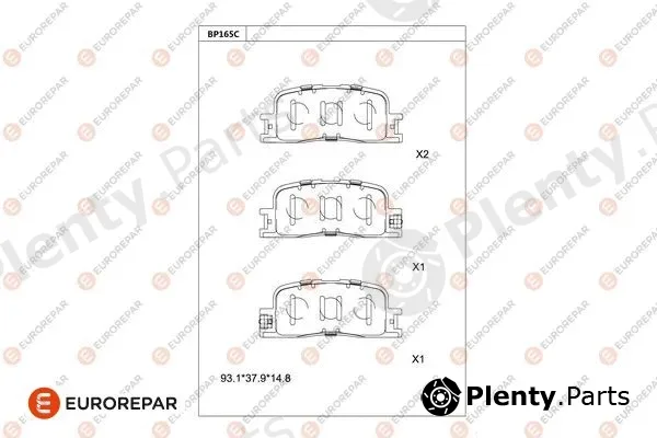 Eurorepar 1681224580 — Brake Pad Set, disc brake