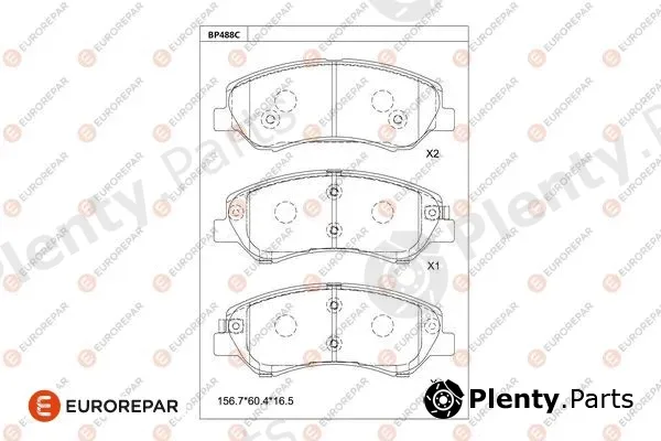 Eurorepar 1681237880 — Brake Pad Set, disc brake