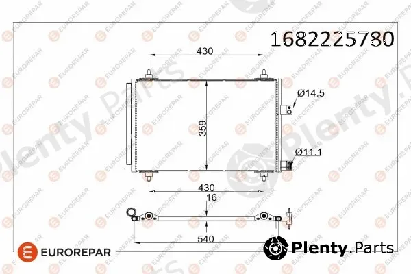 Eurorepar 1682225780 — Condenser, air conditioning