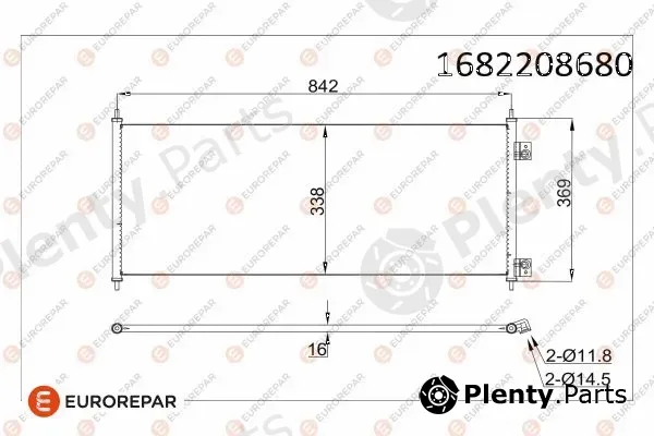 Eurorepar 1682208680 — Condenser, air conditioning
