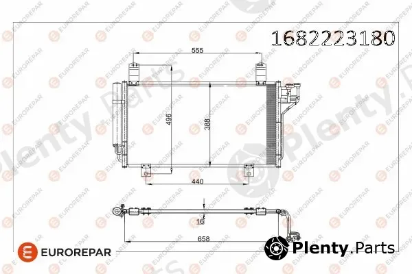 Eurorepar 1682223180 — Condenser, air conditioning