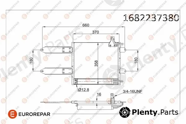 Eurorepar 1682237380 — Condenser, air conditioning