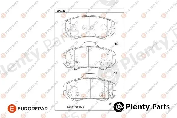 Eurorepar 1677812680 — Brake Pad Set, disc brake