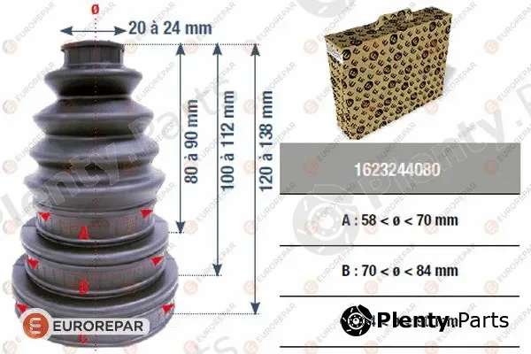 Eurorepar 1623244080 — Bellow, drive shaft