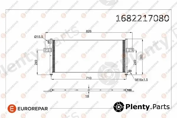 Eurorepar 1682217080 — Condenser, air conditioning