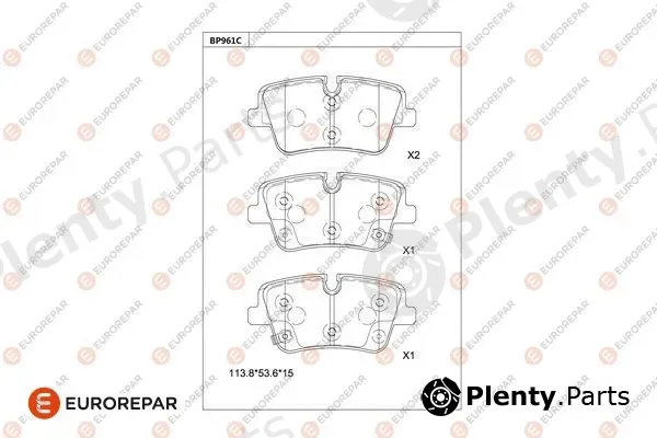Eurorepar 1681290780 — Brake Pad Set, disc brake
