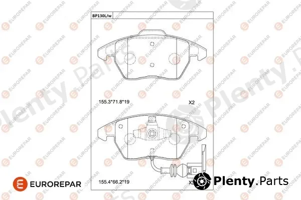Eurorepar 1681230680 — Brake Pad Set, disc brake