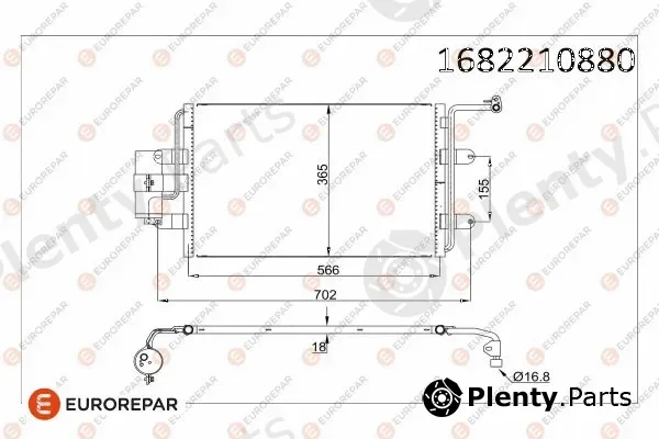 Eurorepar 1682210880 — Condenser, air conditioning