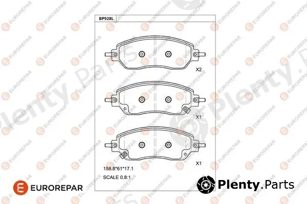 Eurorepar 1681280380 — Brake Pad Set, disc brake