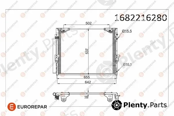 Eurorepar 1682216280 — Condenser, air conditioning