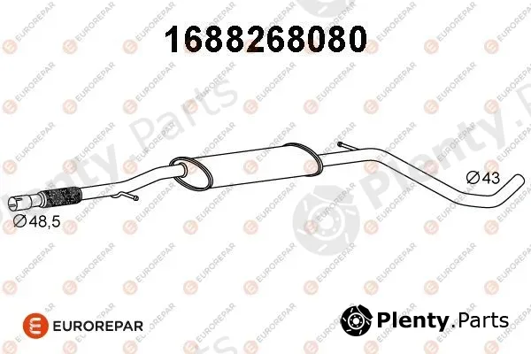 Eurorepar 1688268080 — Front Muffler