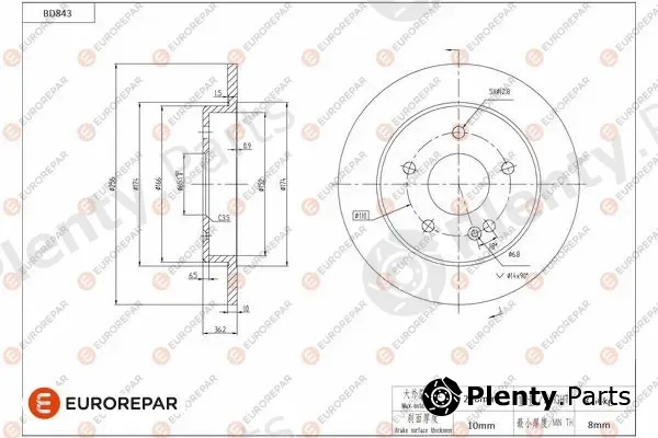 Eurorepar 1684328580 — Brake Disc