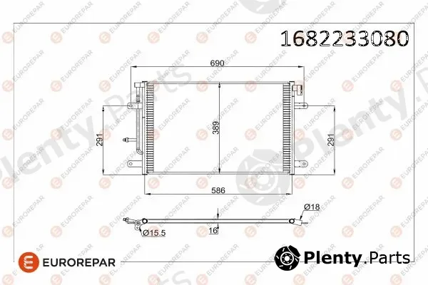 Eurorepar 1682233080 — Condenser, air conditioning