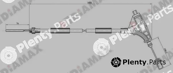 Diamax AA3002 — Cable Pull, parking brake