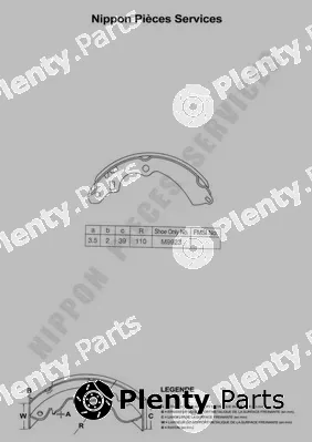 NPS S350I09 — Brake Shoe Set