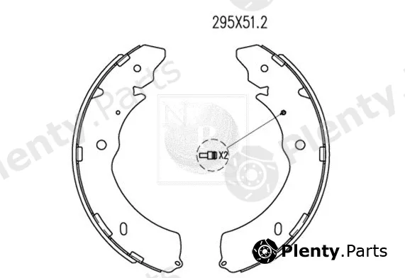 NPS M350I23 — Brake Shoe Set