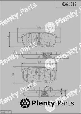 NPS M361I19 — Brake Pad Set, disc brake