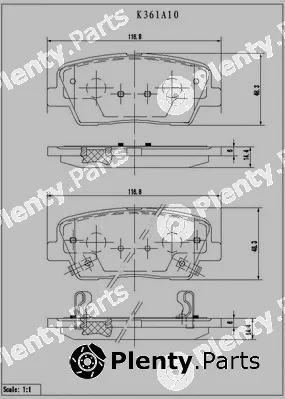 NPS K361A10 — Brake Pad Set, disc brake