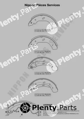 NPS N350N02 — Brake Shoe Set