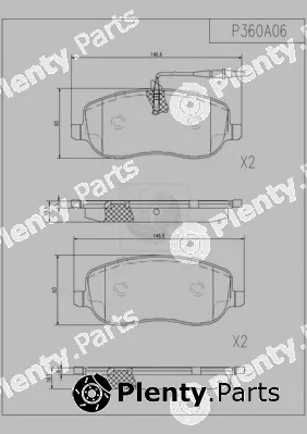 NPS P360A06 — Brake Pad Set, disc brake