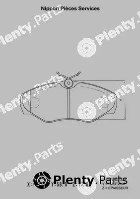 NPS N360N09 — Brake Pad Set, disc brake