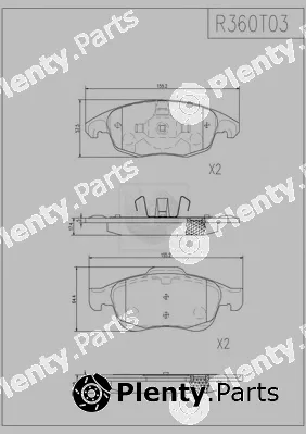 NPS R360T03 — Brake Pad Set, disc brake