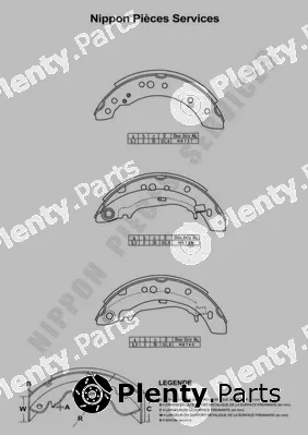 NPS M350I40 — Brake Shoe Set