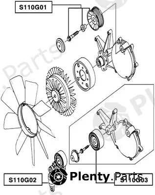 NPS S110G02 — Tensioner Pulley, V-ribbed belt
