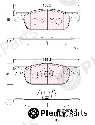 NPS R360T07 — Brake Pad Set, disc brake