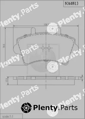 NPS N360N13 — Brake Pad Set, disc brake