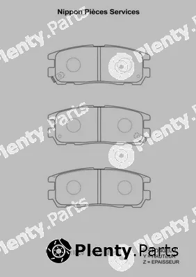 NPS I361U02 — Brake Pad Set, disc brake
