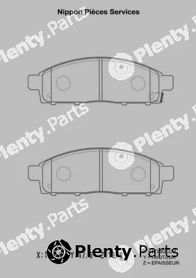 NPS M360I17 — Brake Pad Set, disc brake