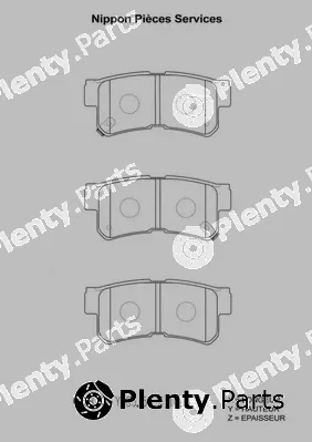 NPS H361I00 — Brake Pad Set, disc brake