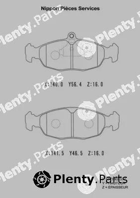 NPS D360O01 — Brake Pad Set, disc brake